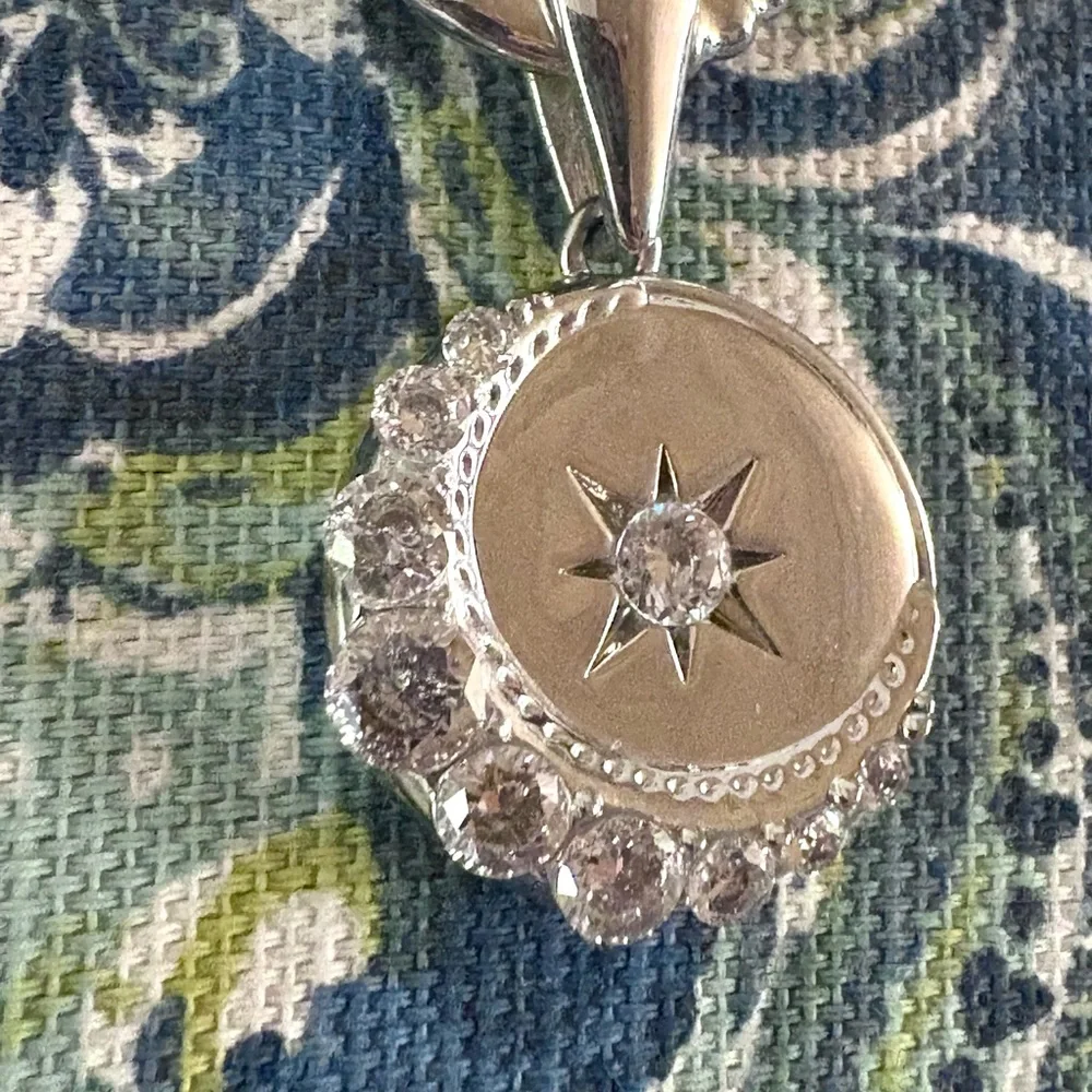 Kendra Scott Josie Moon Silver Toggle Chocker Chain Necklace Crystals Worn once - Picture 1 of 7